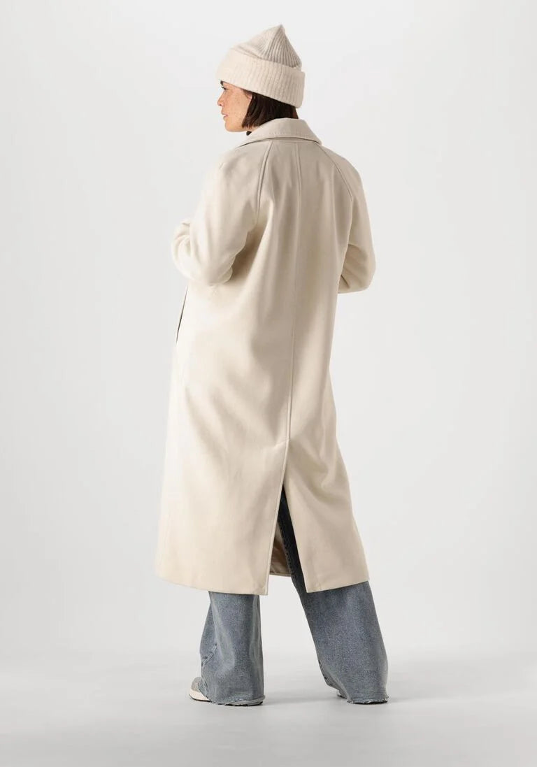 YAS MARGOT BIRCH WOOL LONG COAT