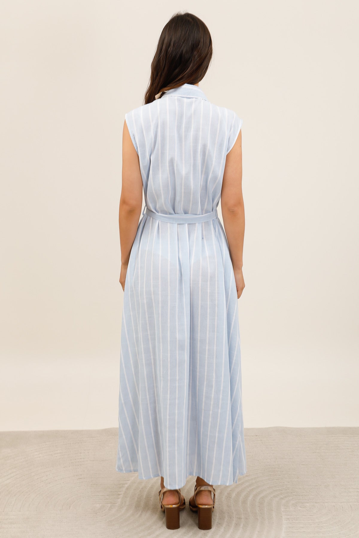 Tamsin blue stripe under the sea sequin dress