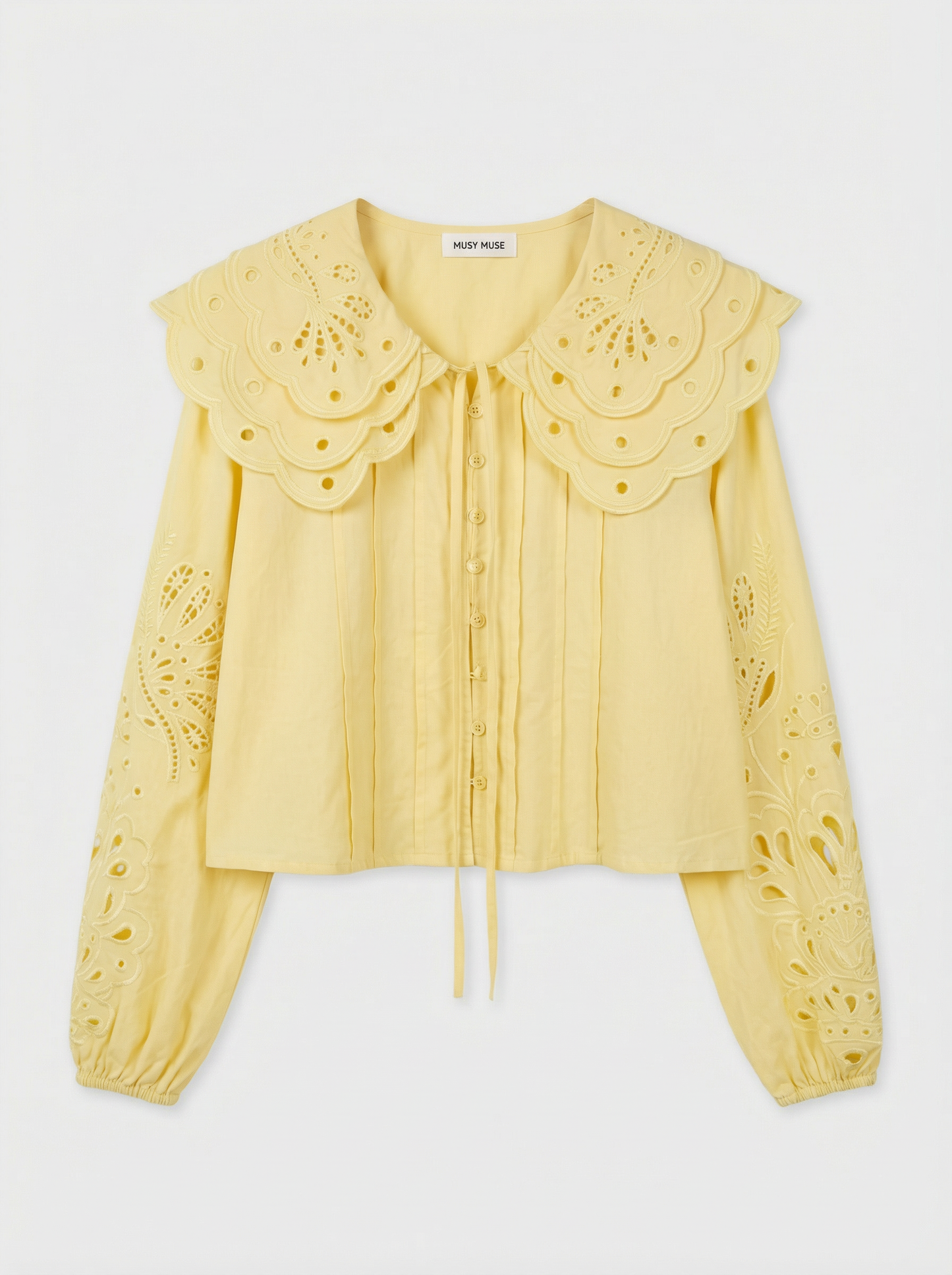 Betty yellow Peter Pan collar blouse