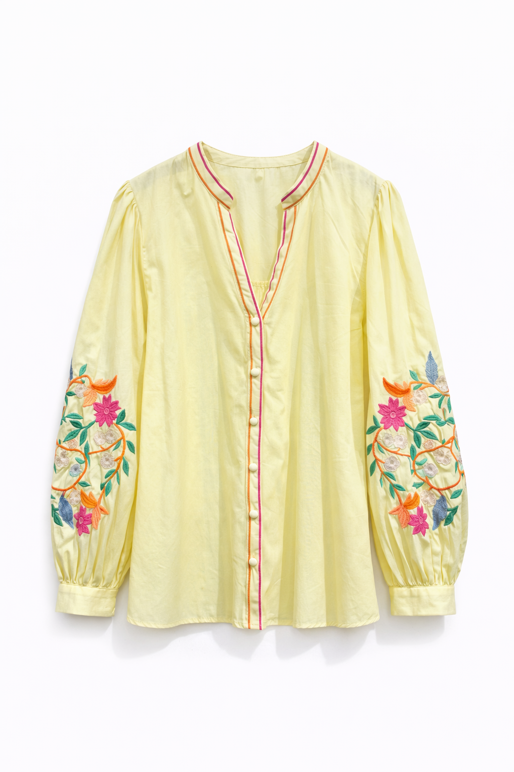 Charlotte yellow floral boho blouse