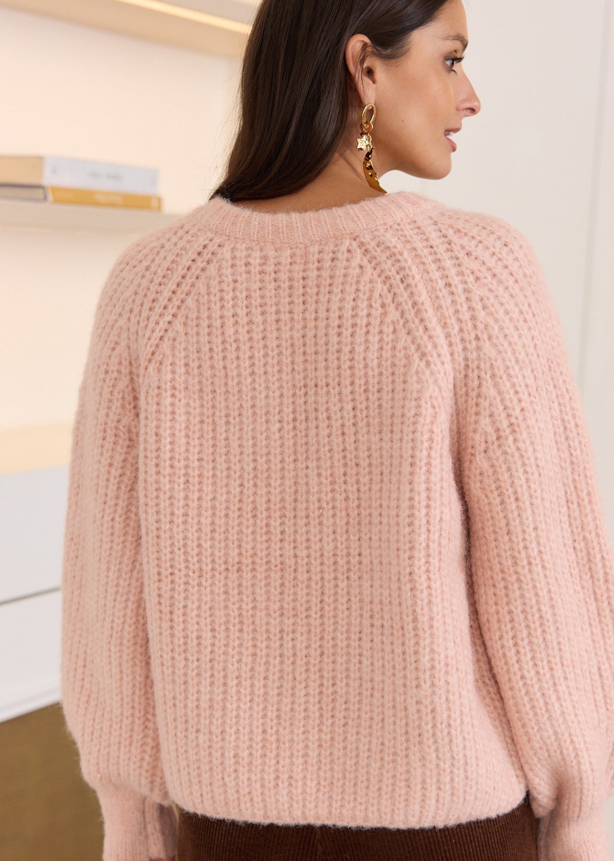 Lilli baby pink chunky cardigan