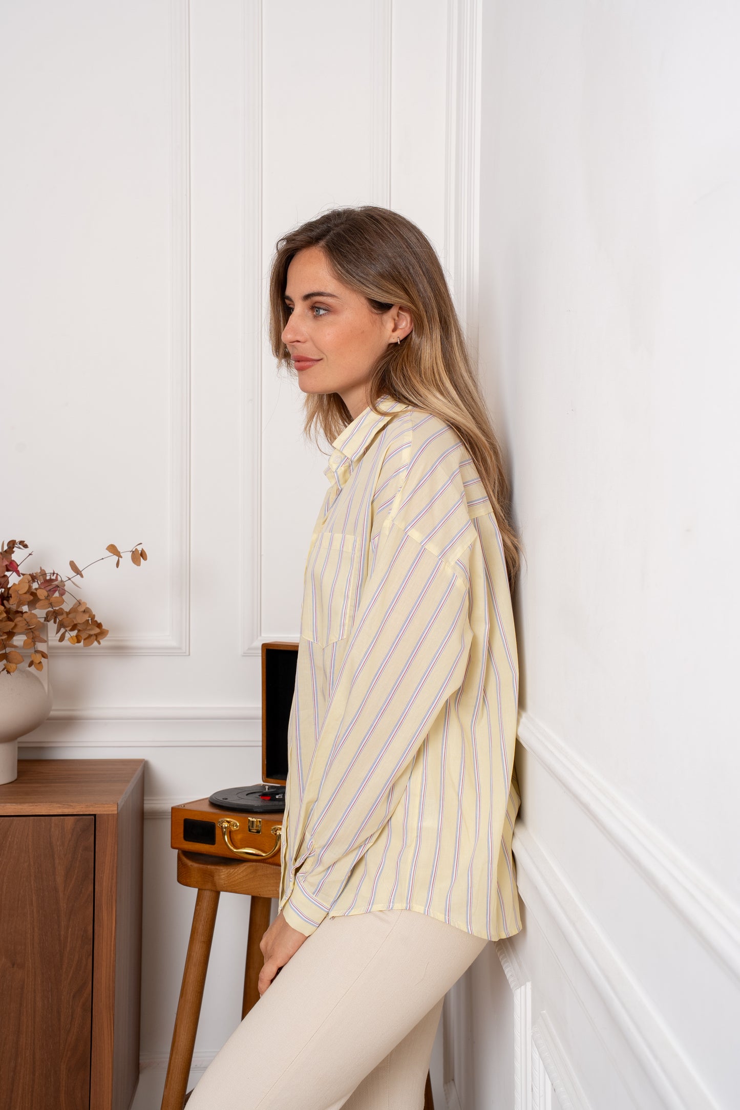 Mandy striped yellow shirt