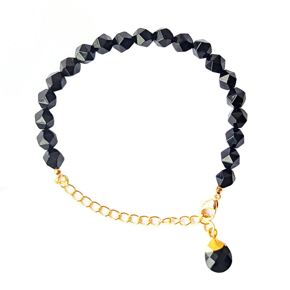 Black Onyx 14K Gold Filled Chain Bracelet