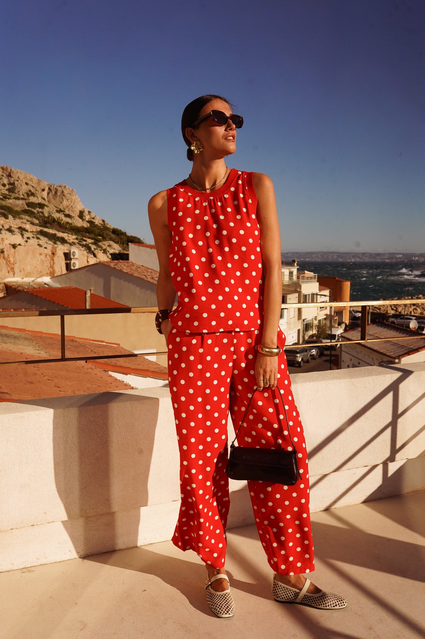 June red polka dot top