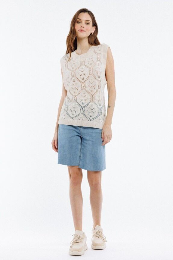 Elle Sleeveless knit vest top