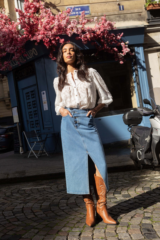 Maria boho white blouse
