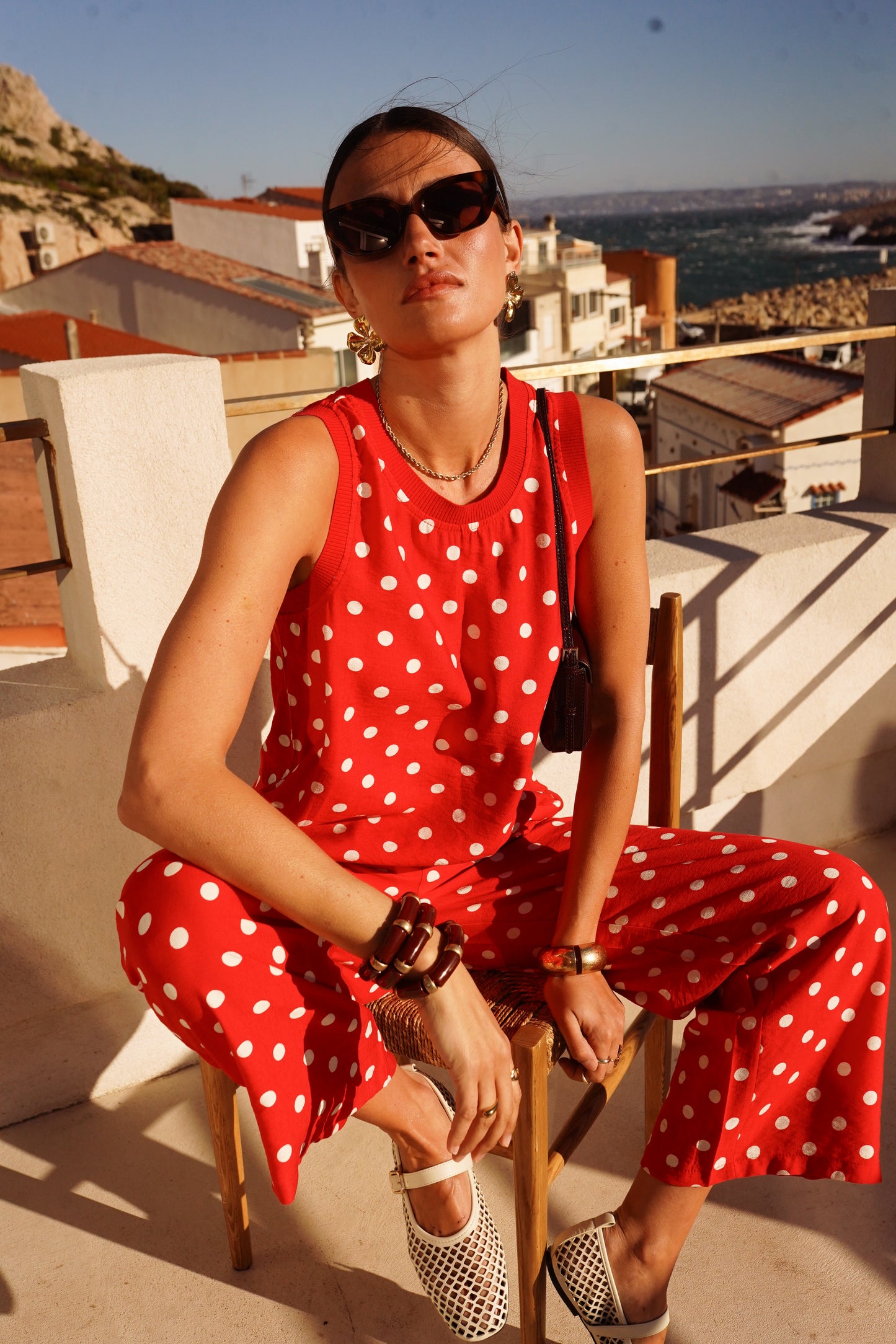June red polka dot top