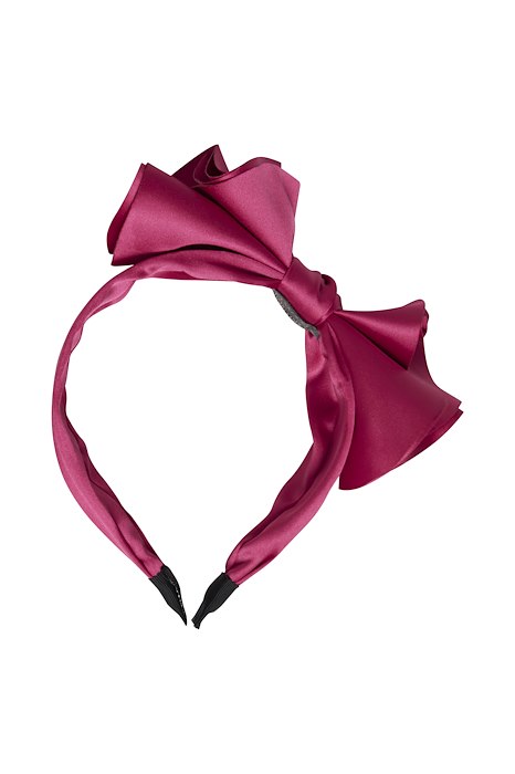 Pink satin bow hairband