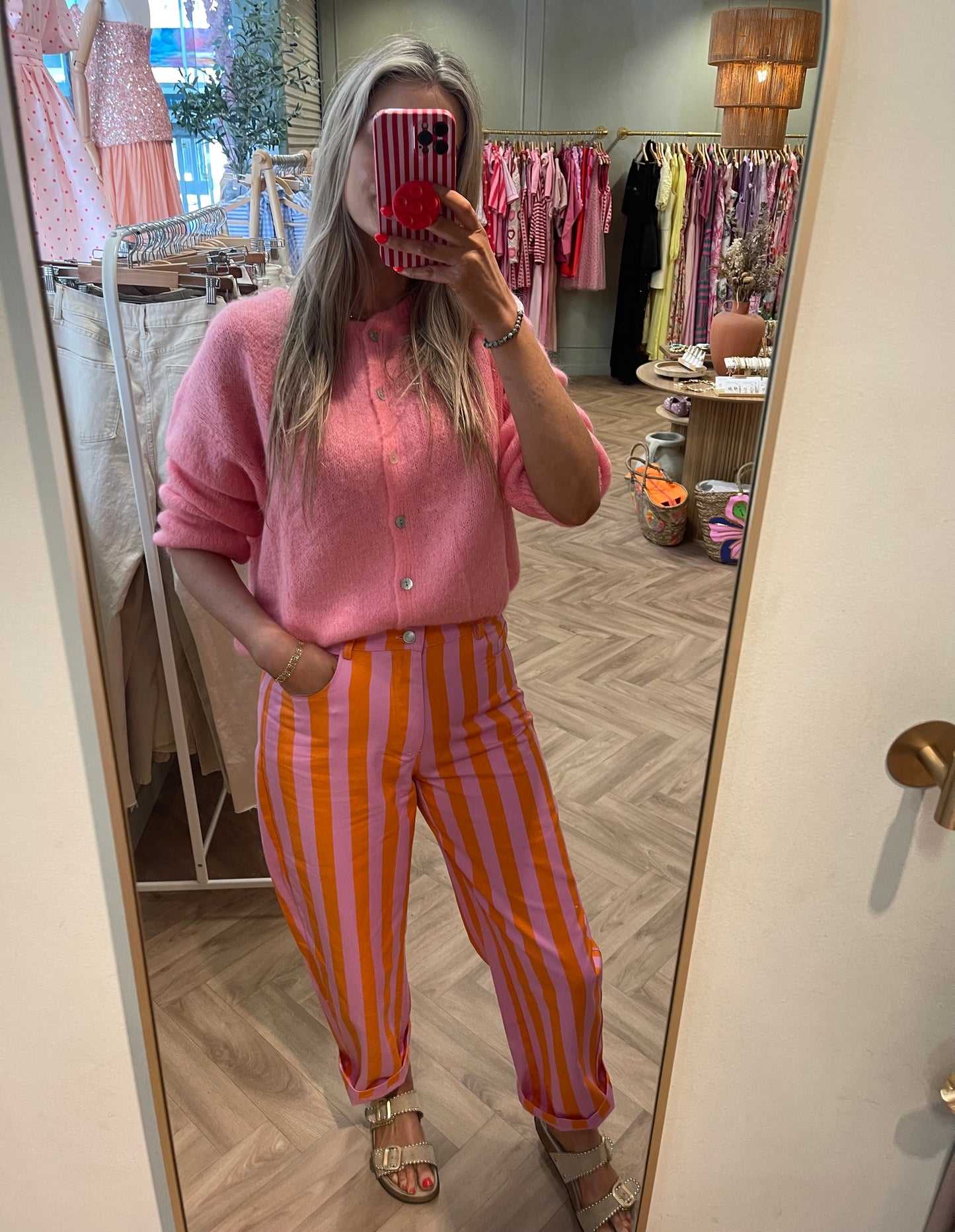 Riley mohair bubblegum pink cardigan