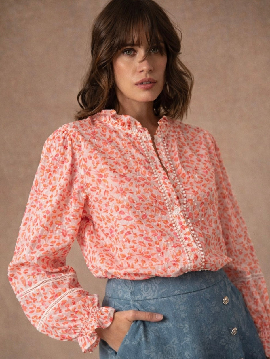 Etta floral boho blouse