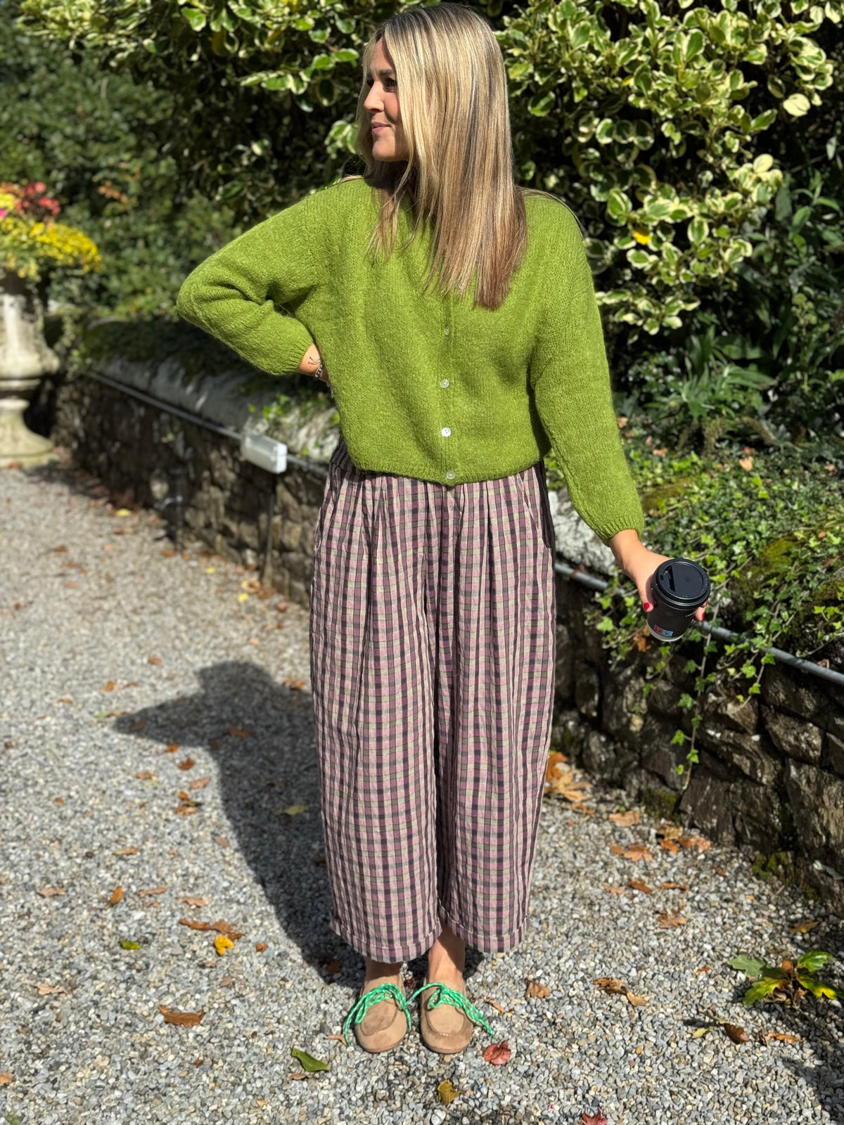 Suki gingham trousers