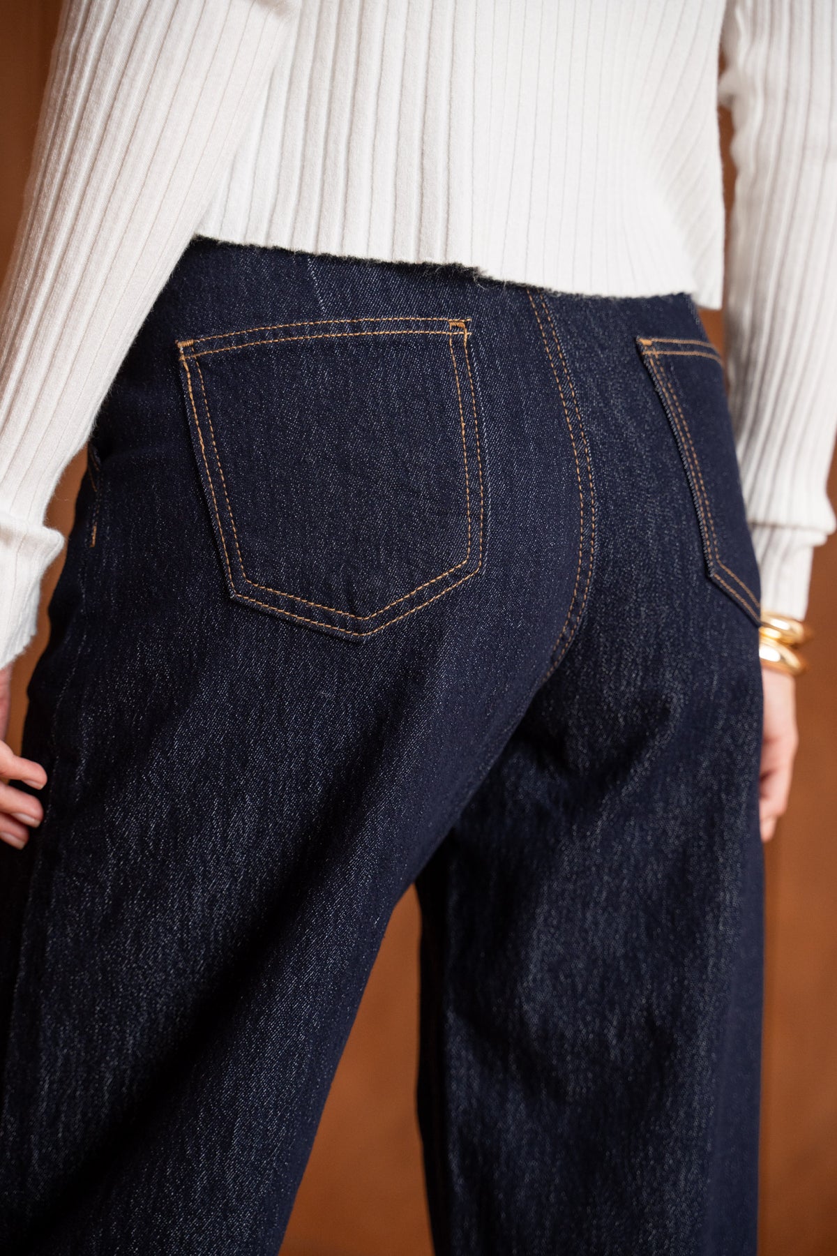 Aoife dark blue barrel jeans