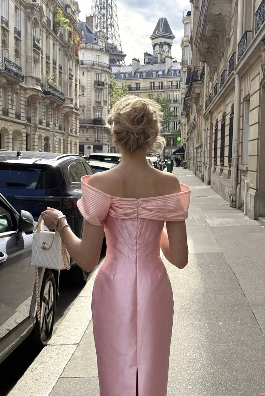Mae pink strapless dress