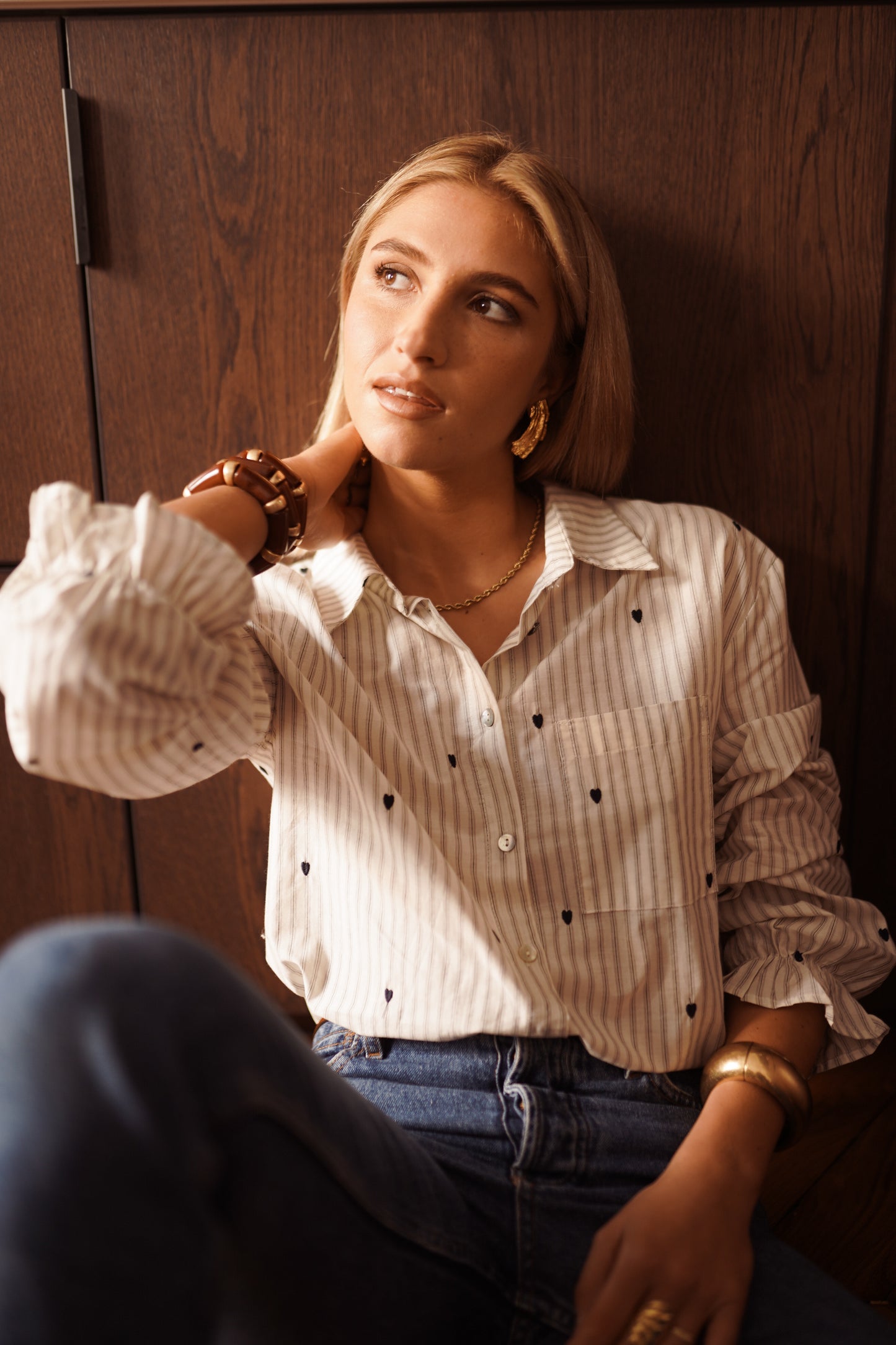 Tara striped heart shirt