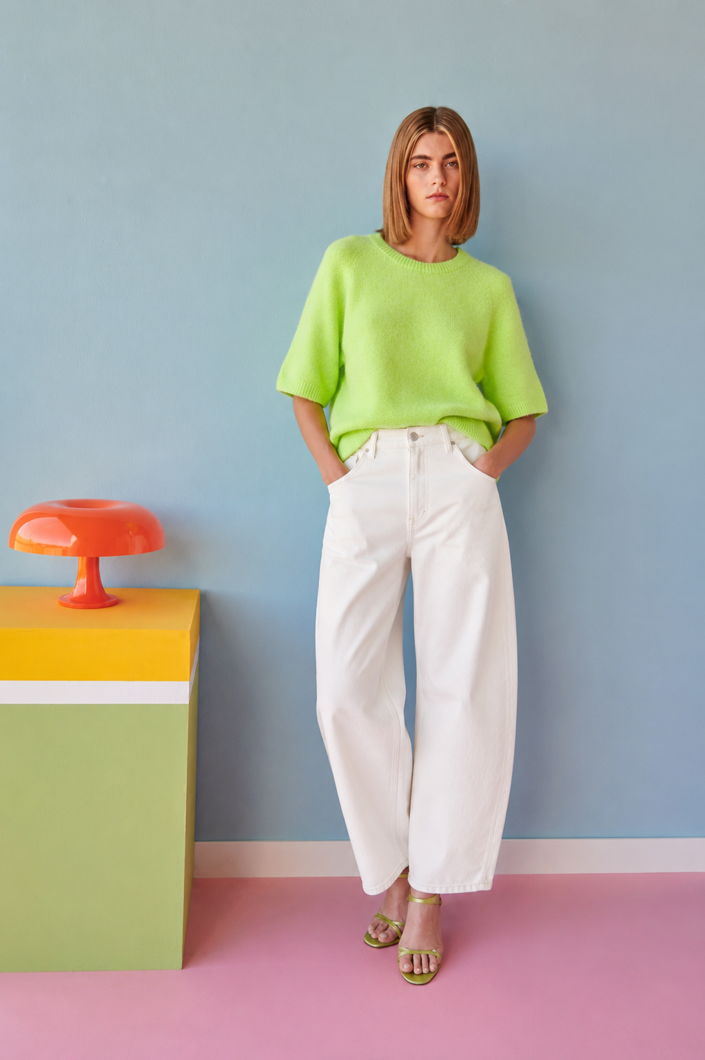 Willow alpaca lime green jumper