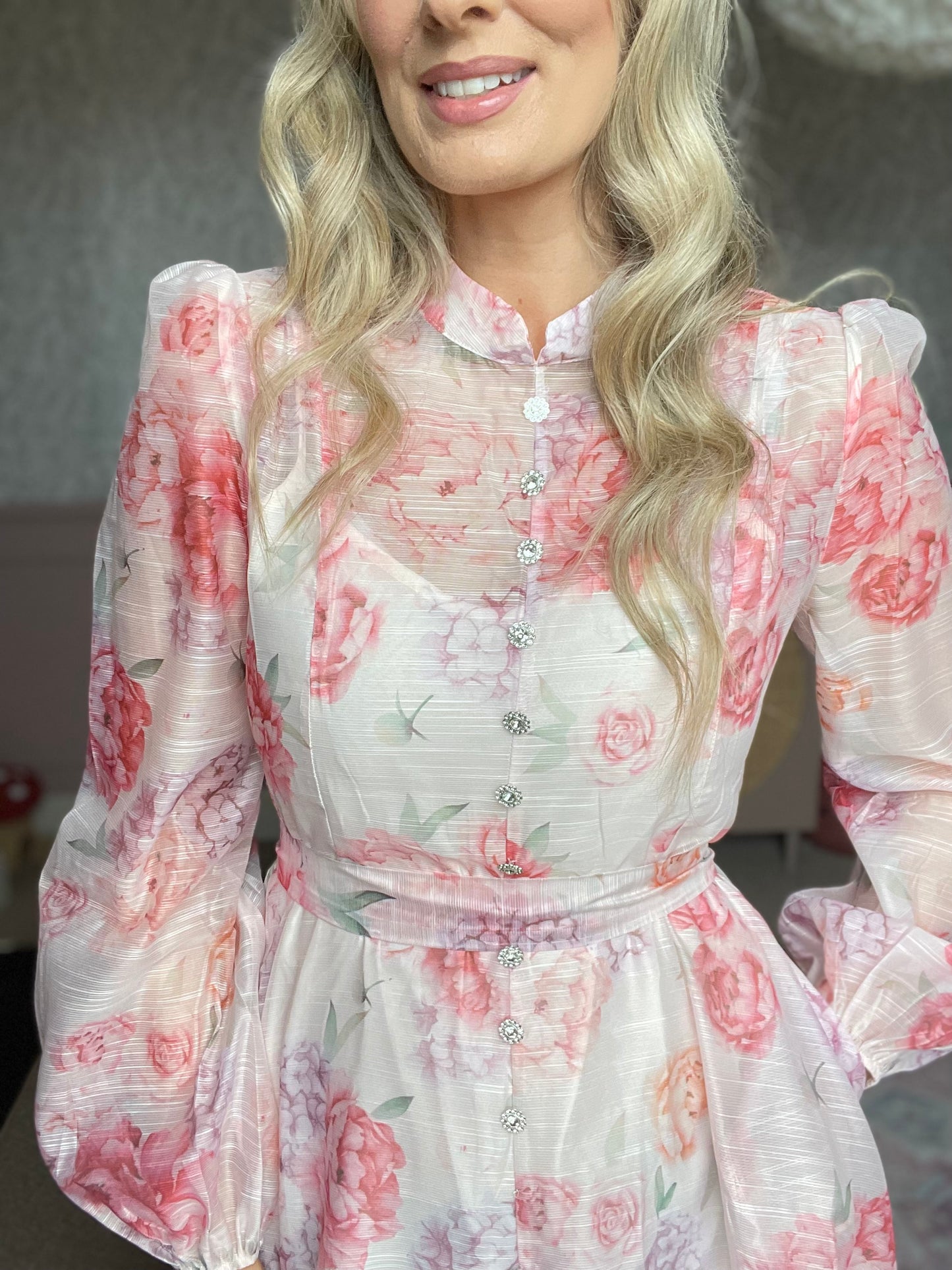 Matilda roses pink maxi dress