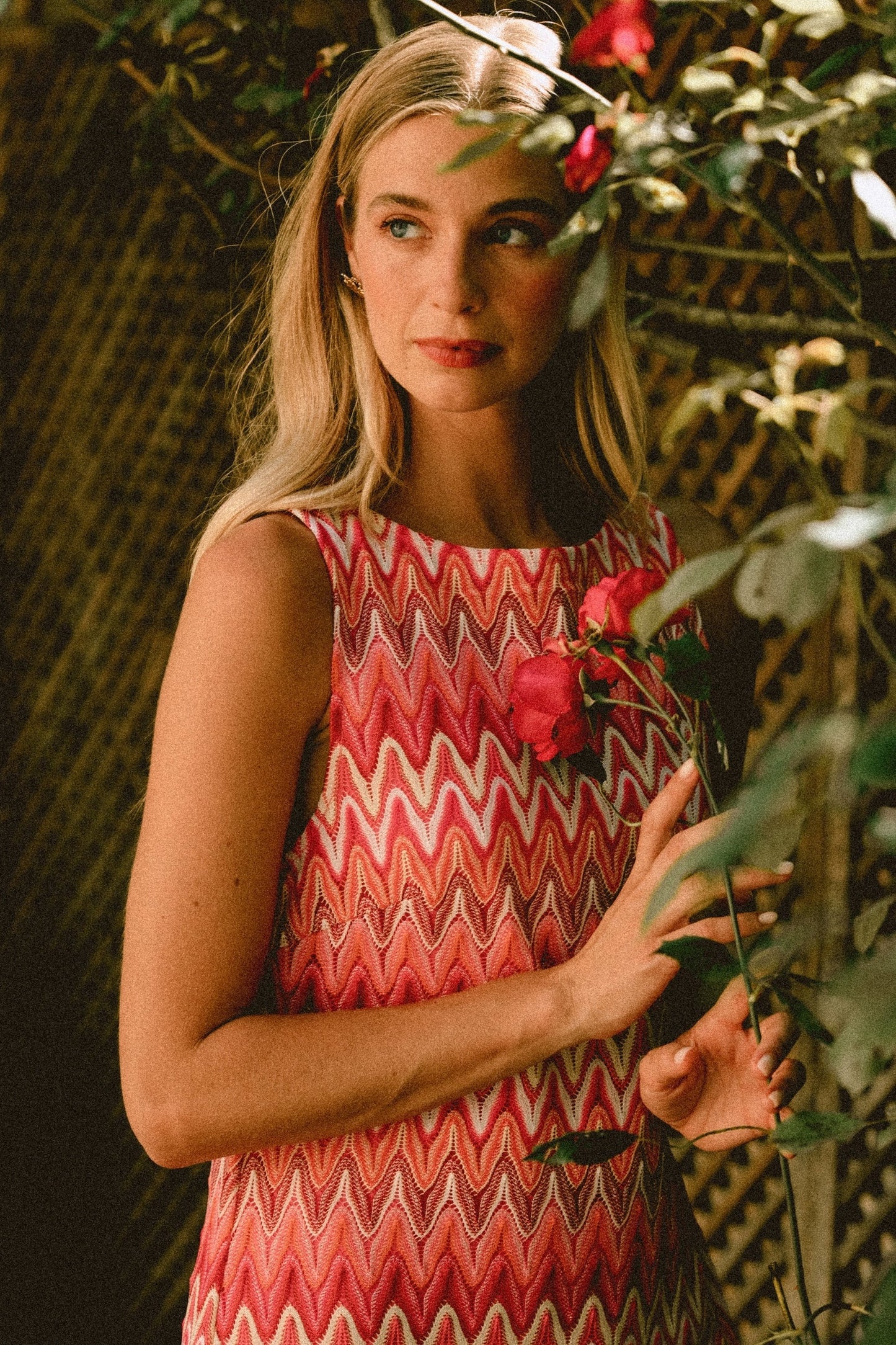 Ellie chevron red dress