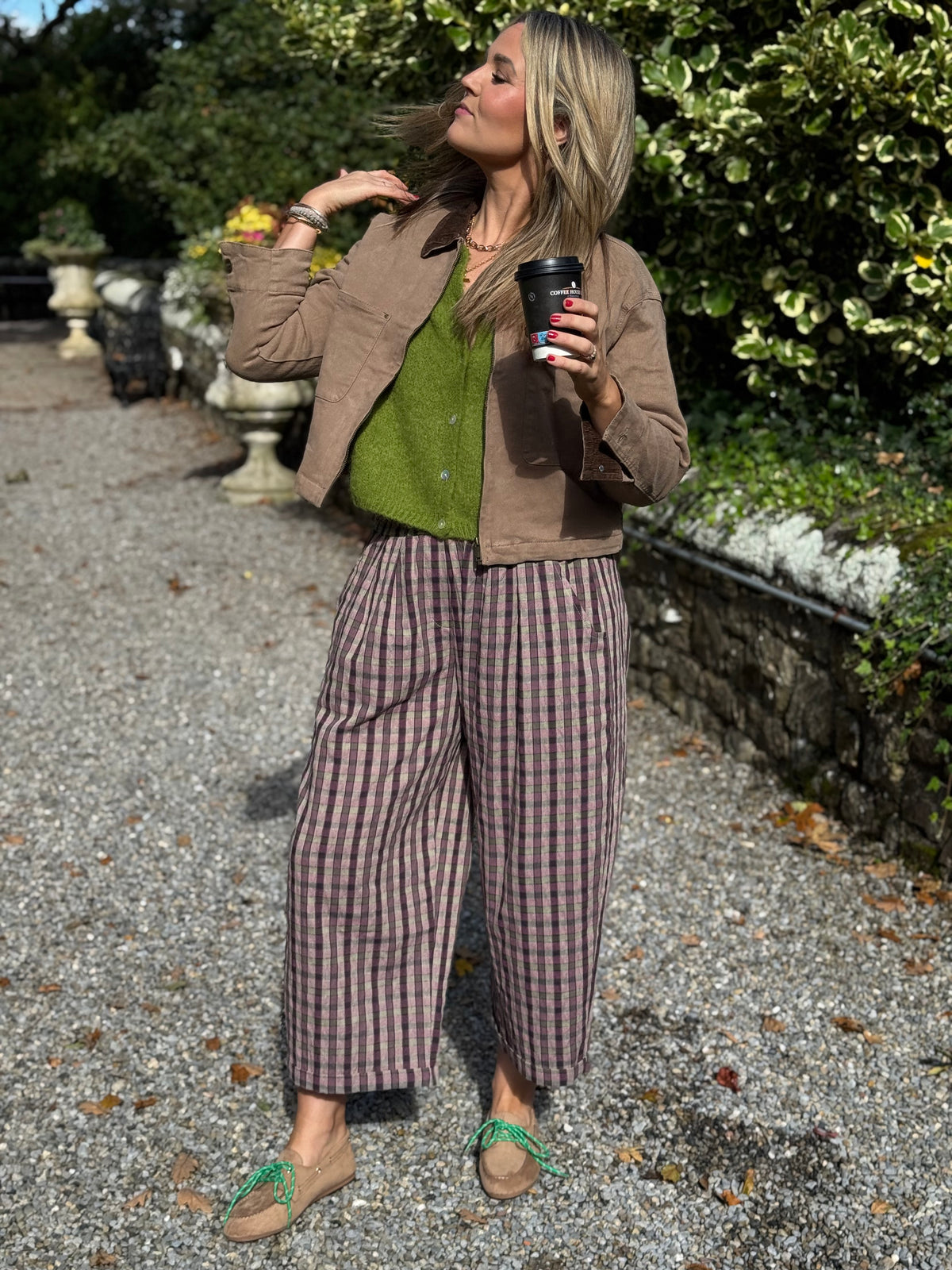 Maria cropped camel utility barn jacket