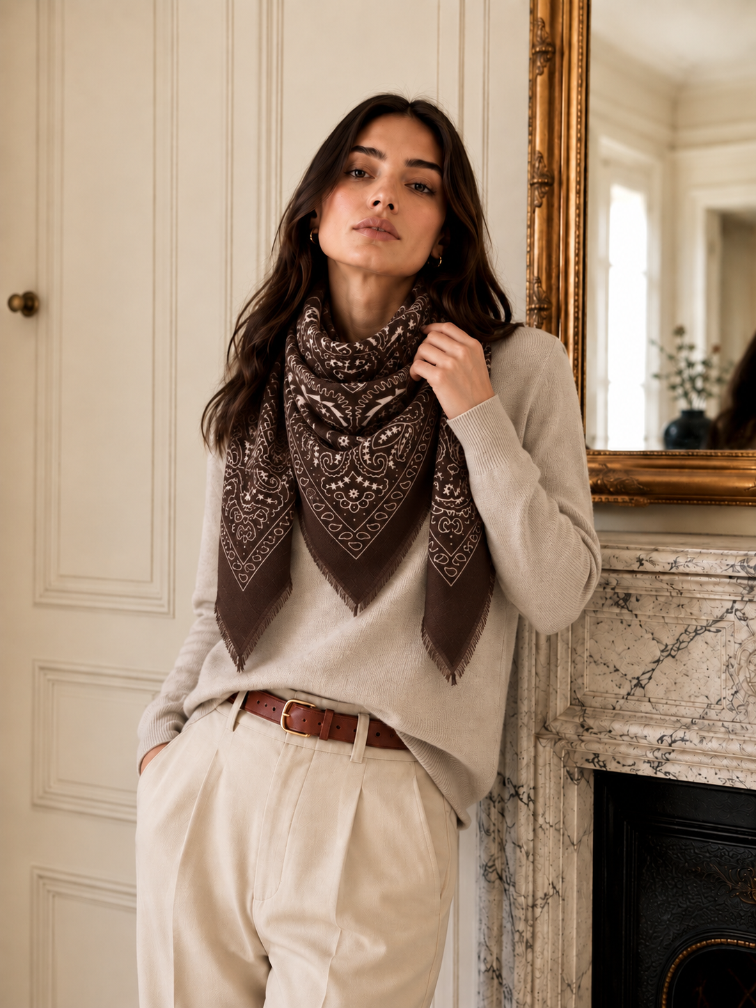 Chocolate brown scarf