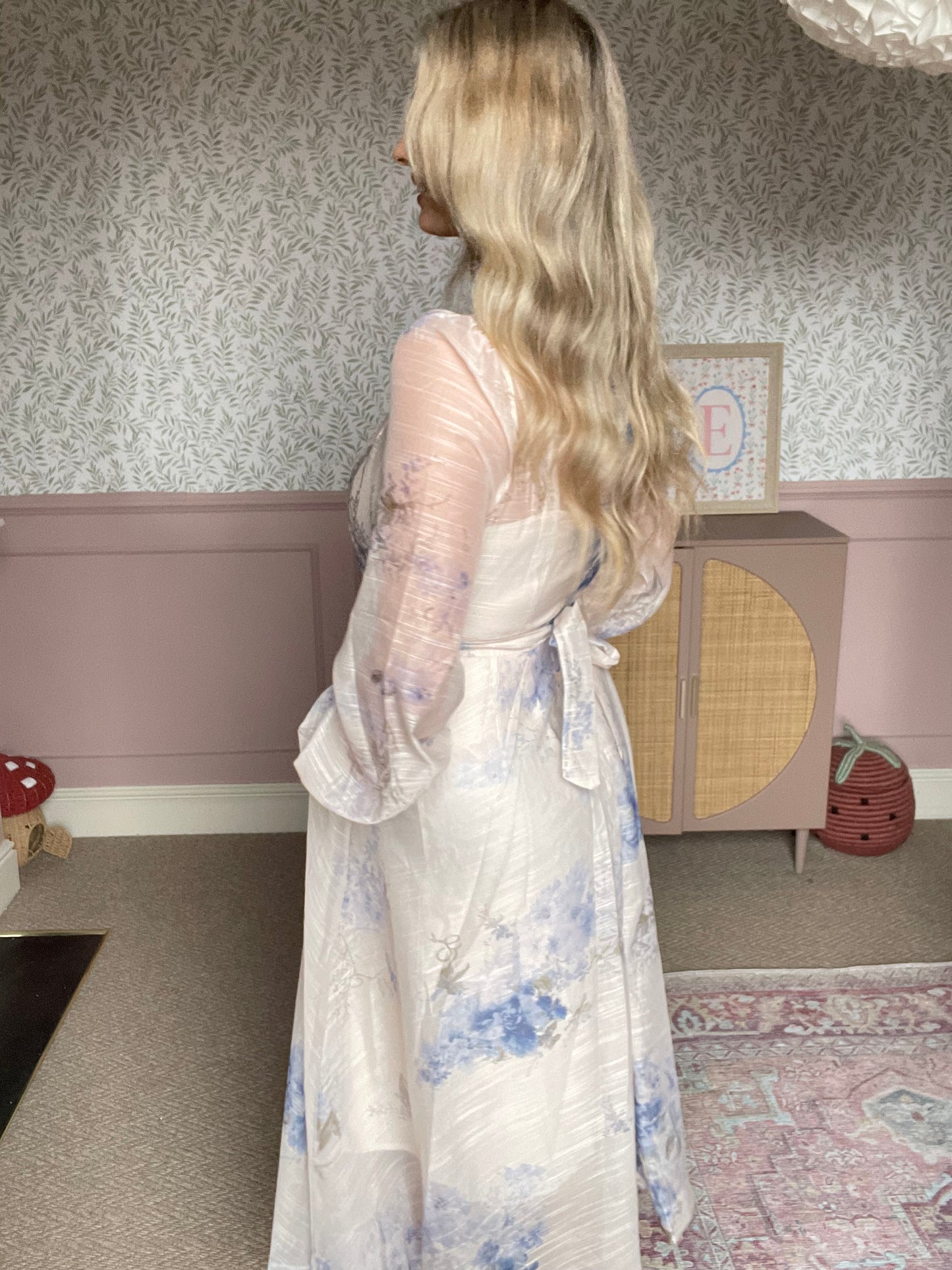 Matilda blue floral maxi dress