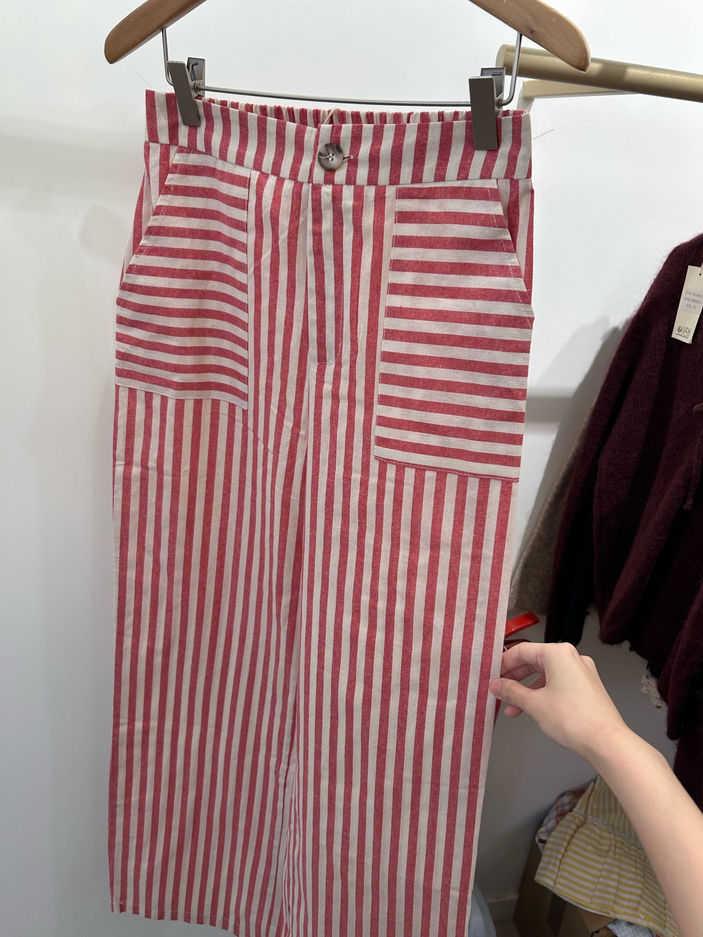 Christina red stripe co-ord top and pants