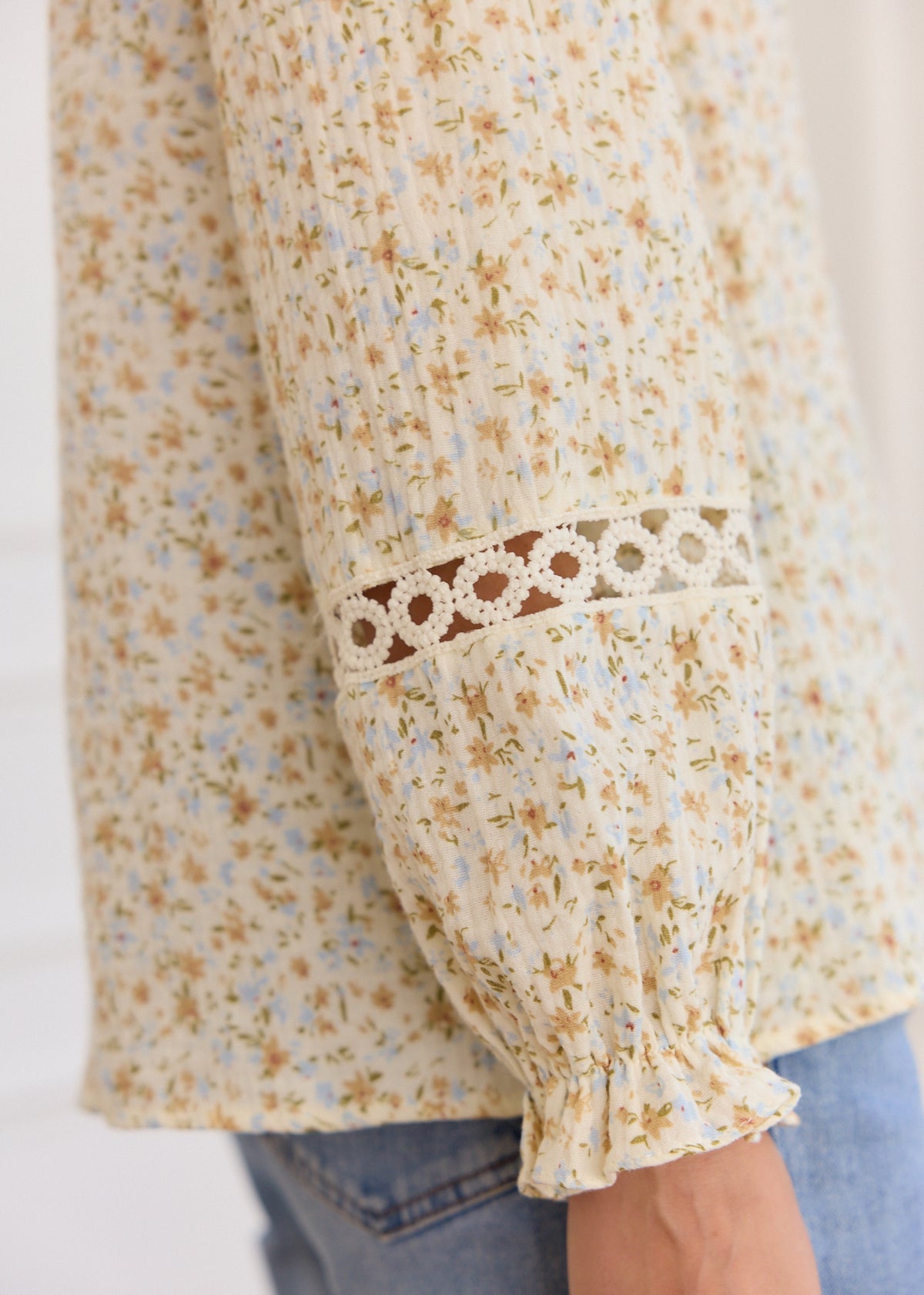 Ella soft floral boho blouse