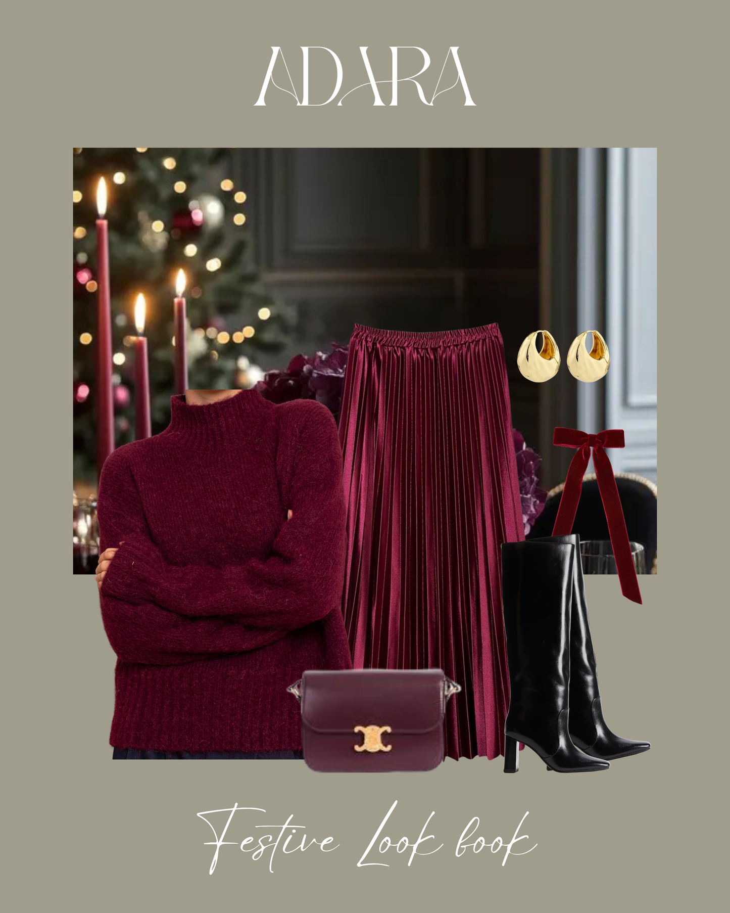 Audrey burgundy soft polo neck jumper