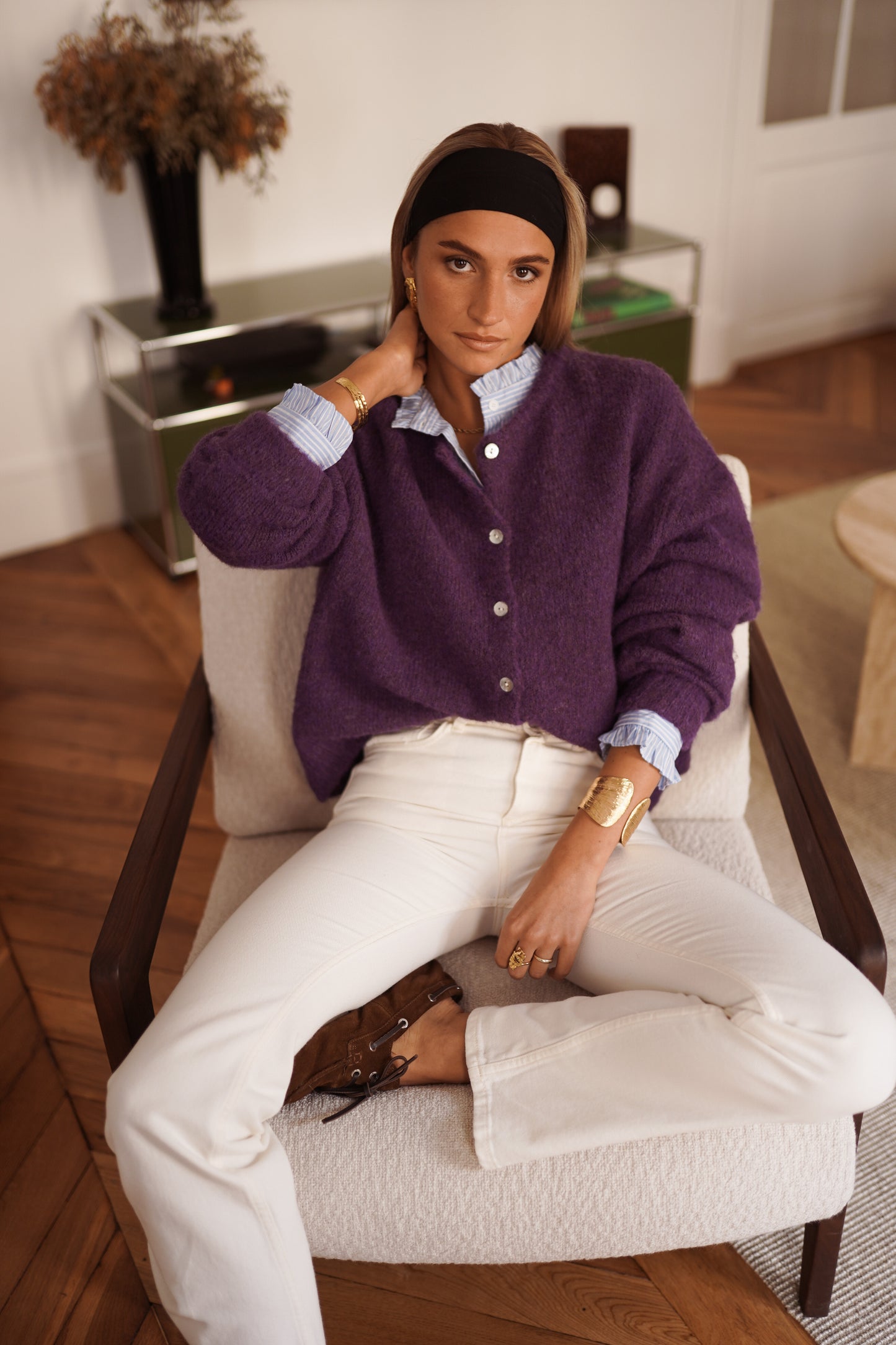 Margot purple cardigan