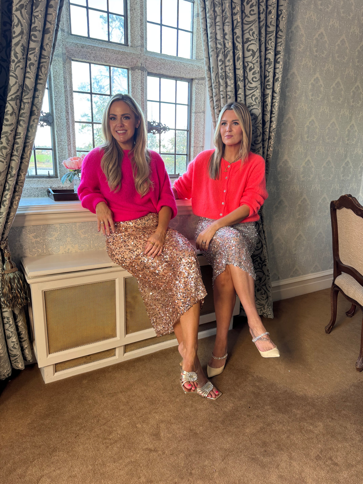 Imelda rose gold sequin skirt