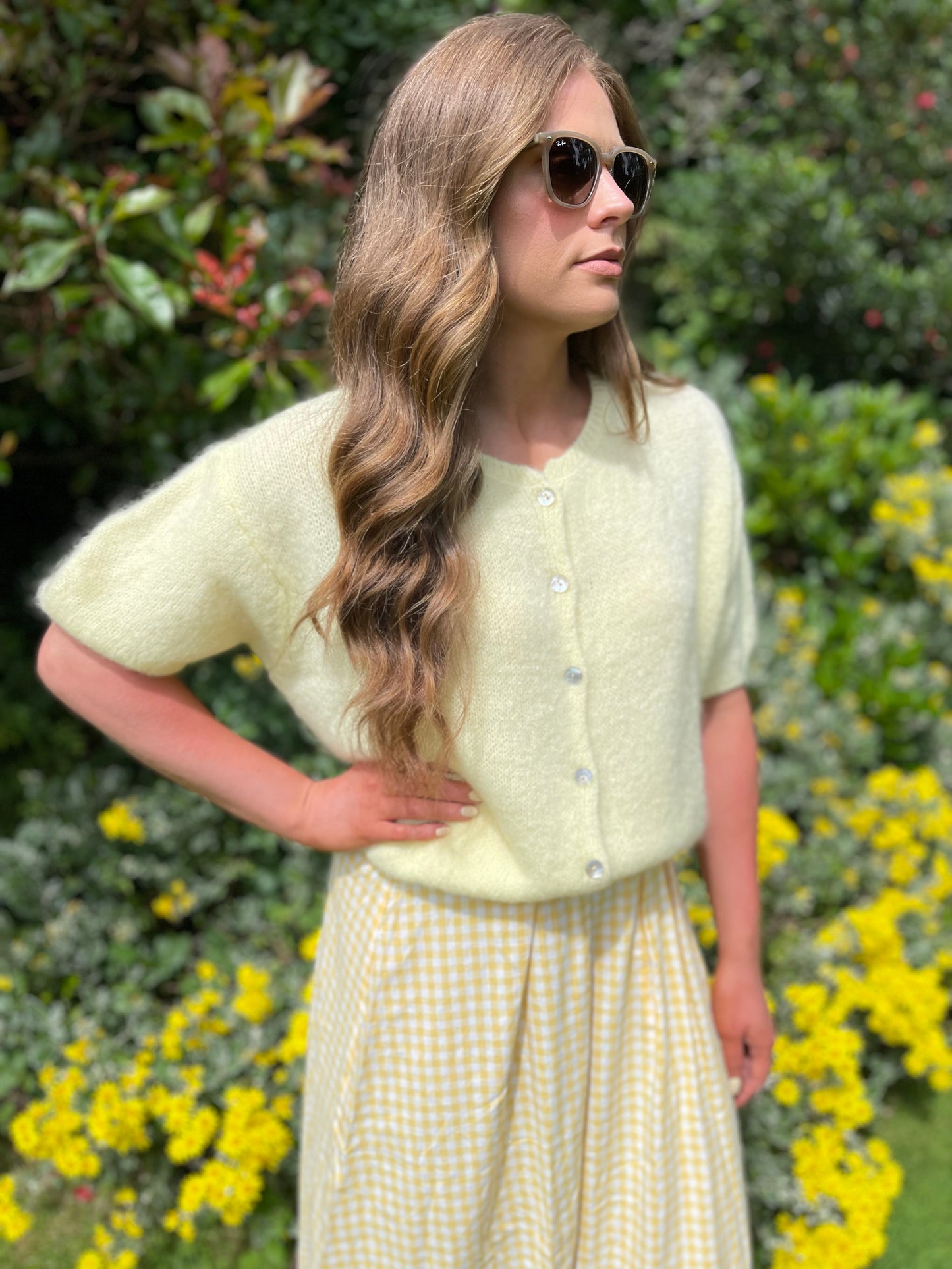 Elizabeth yellow gingham skirt