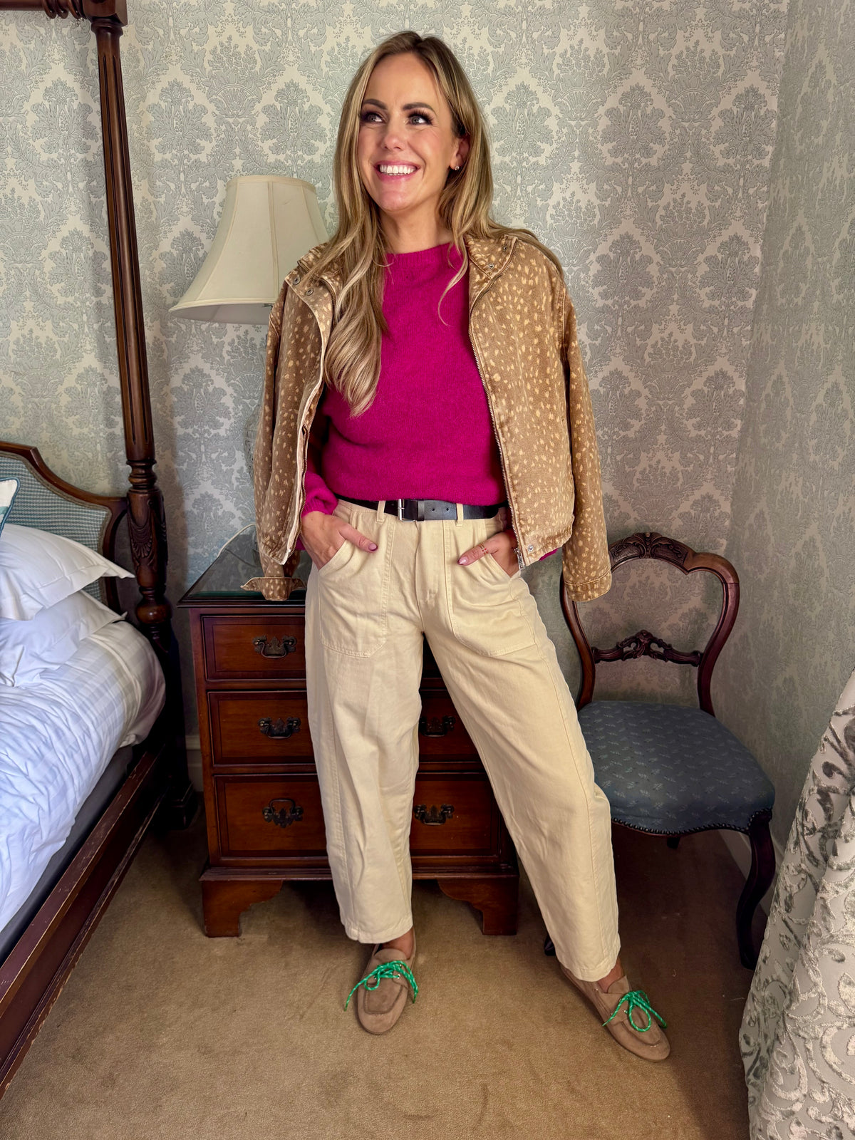 Heidi barrel leg jeans with belt