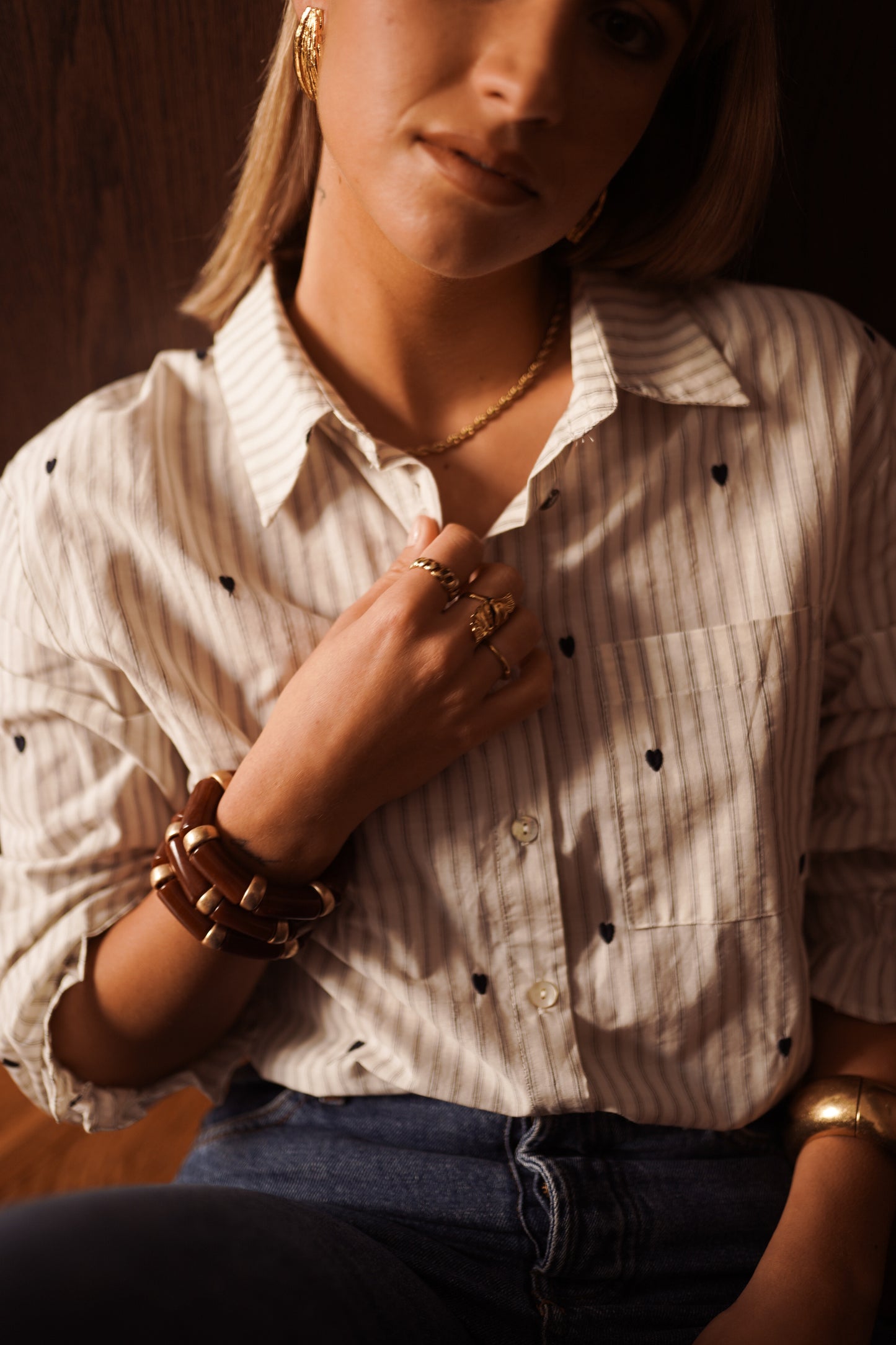 Tara striped heart shirt