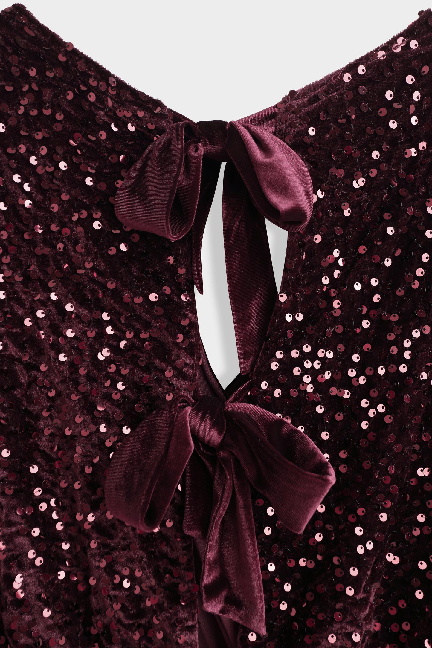 Margot sequin and velvet burgundy jumpsuit