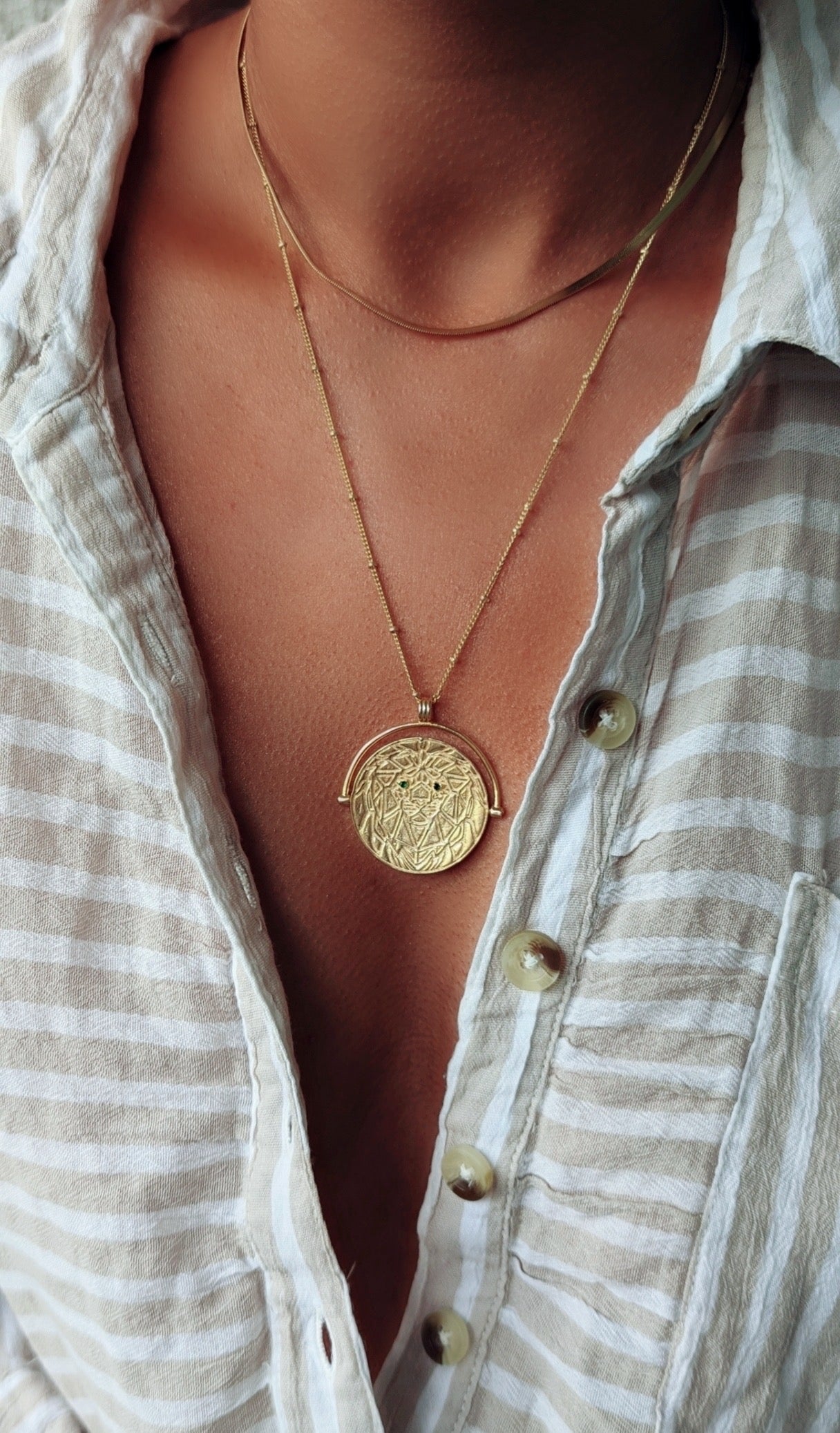 Lion Medallion Necklace