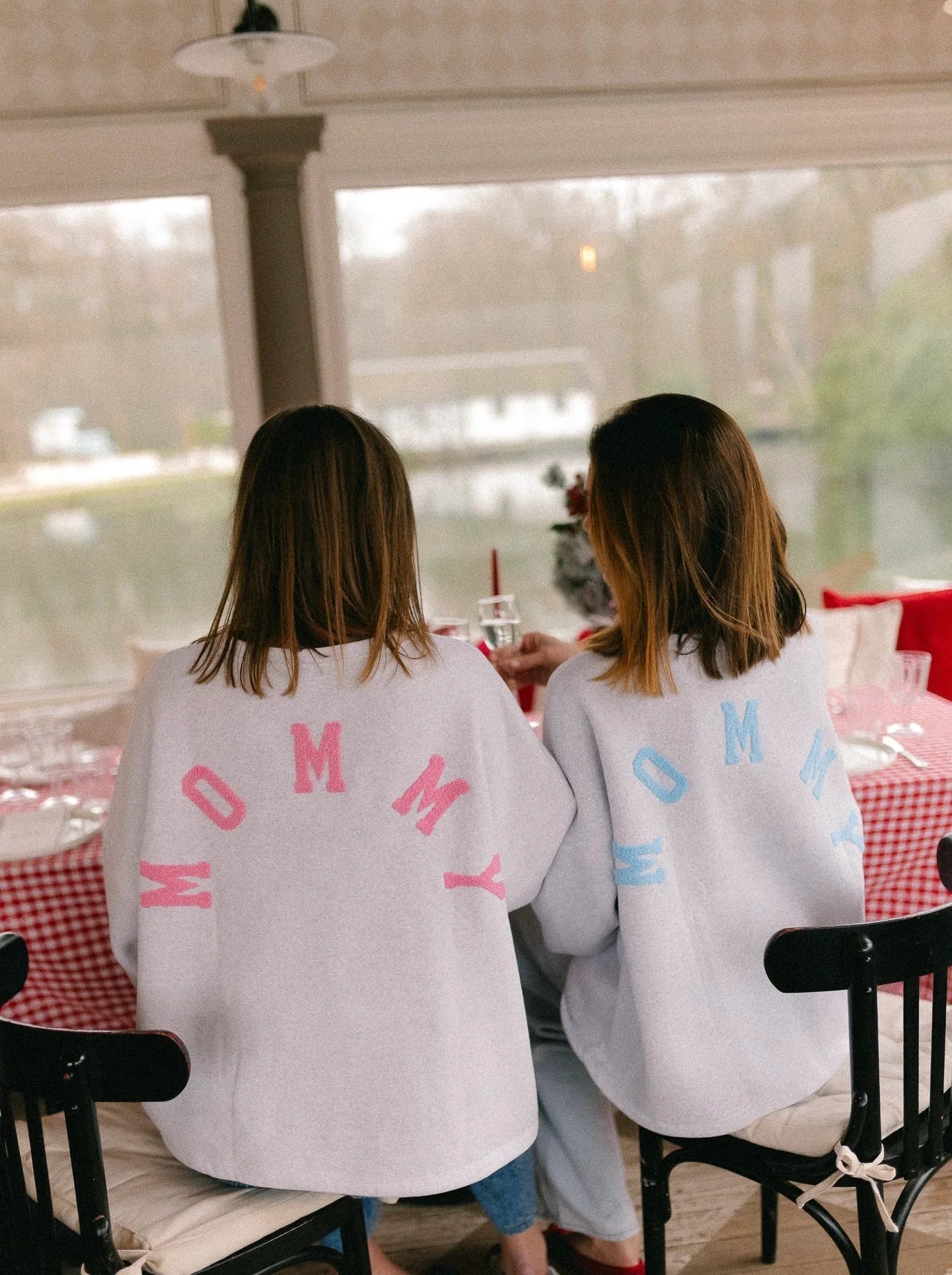 Mommy blue grey sweatshirt