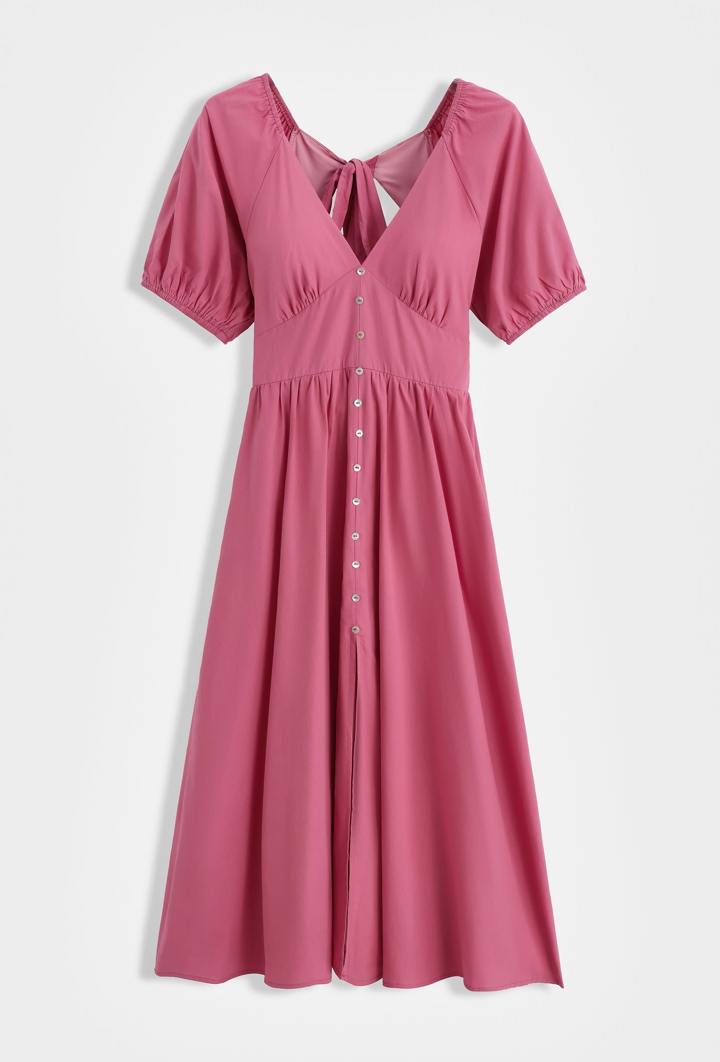 Elodie raspberry pink bow dress