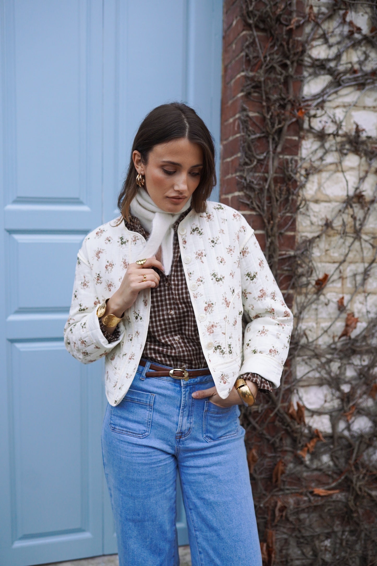 Charlotte quilted floral jacket