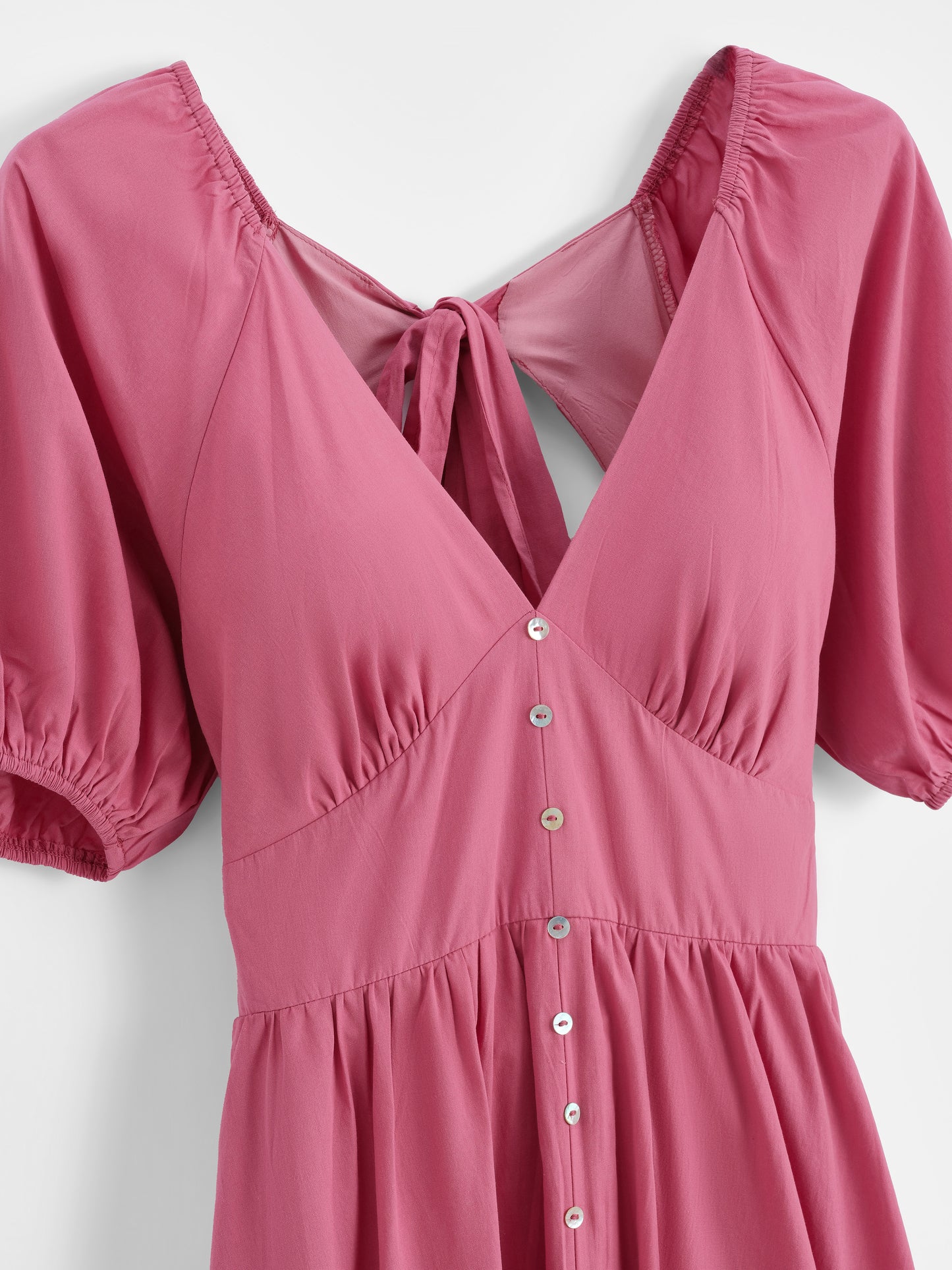 Elodie raspberry pink bow dress