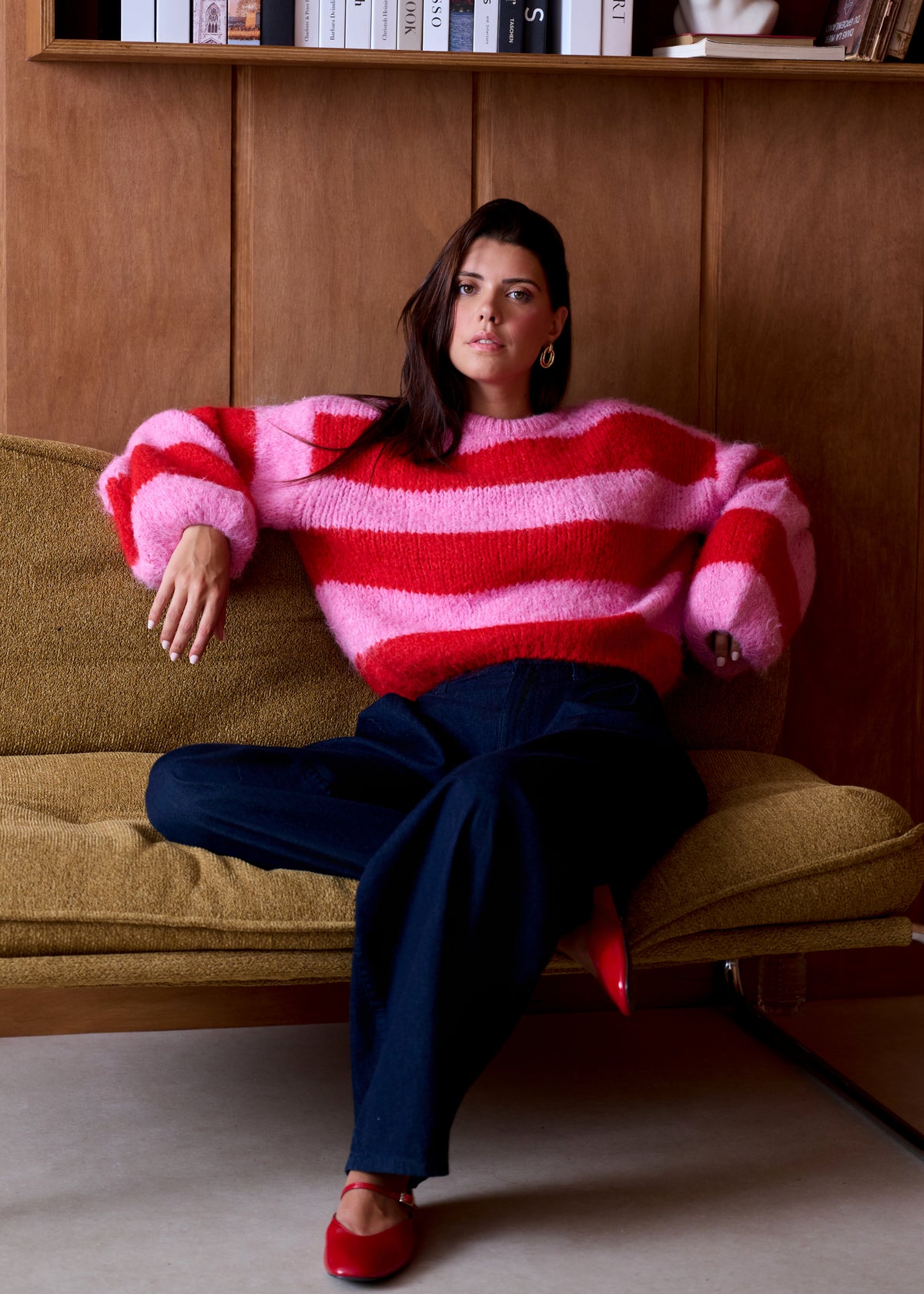 Sally pink and red balloon jumper