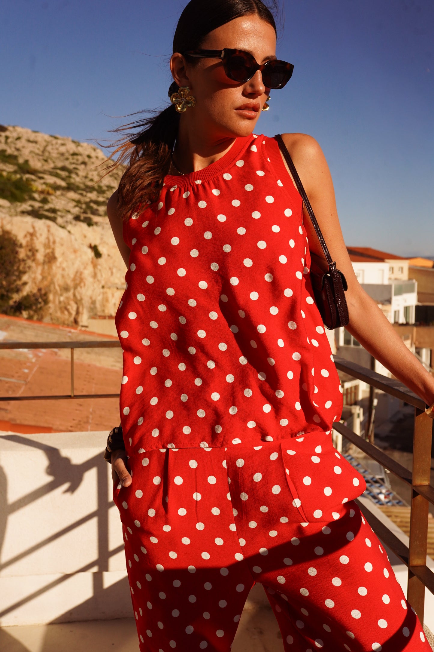June red polka dot top