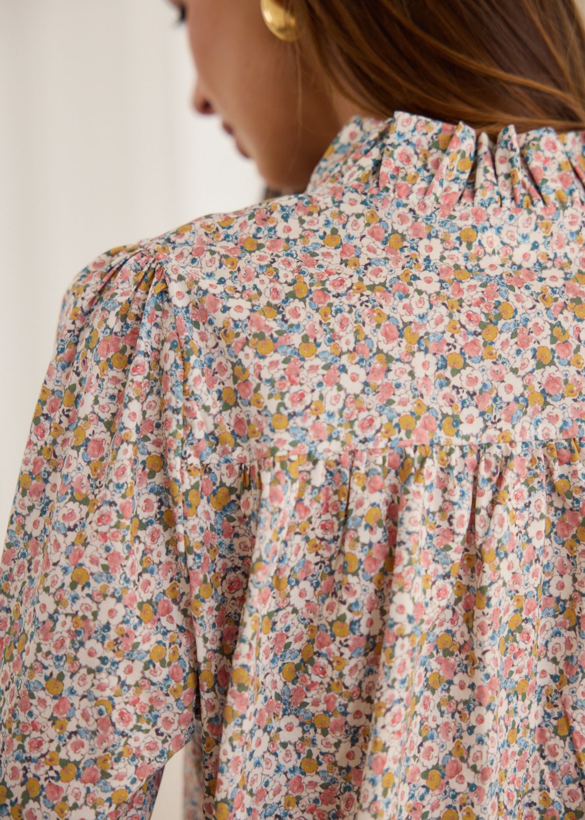 Freya floral ruffle shirt