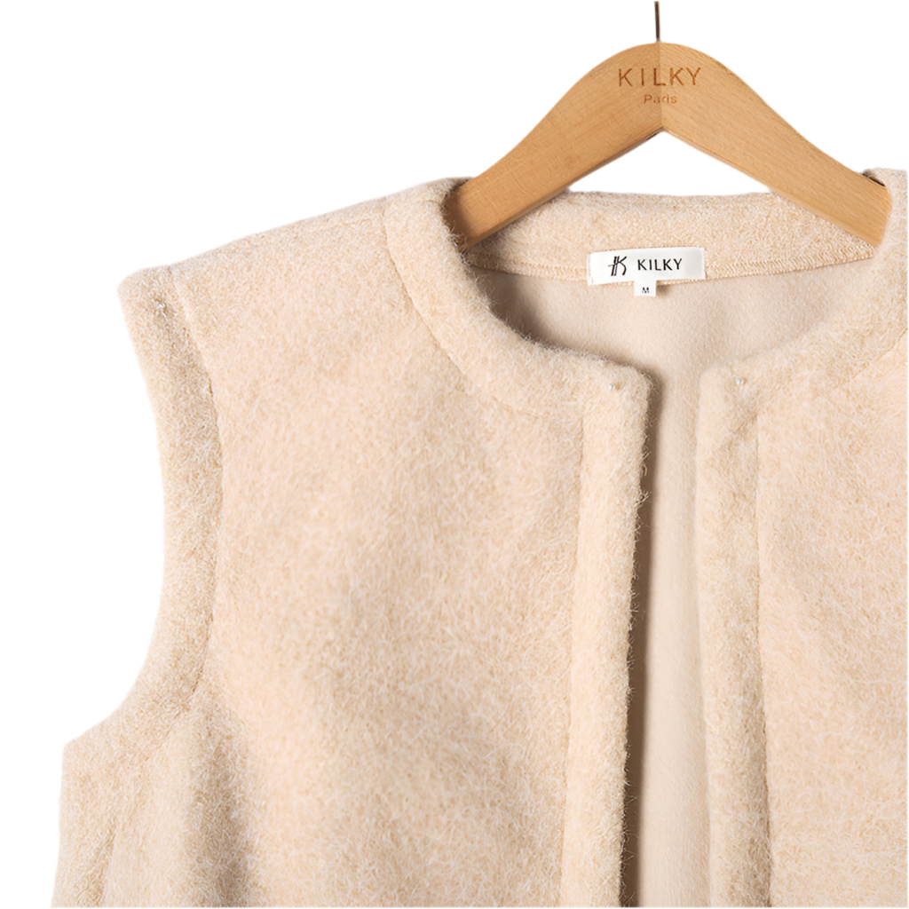 Tara Boucle beige gilet