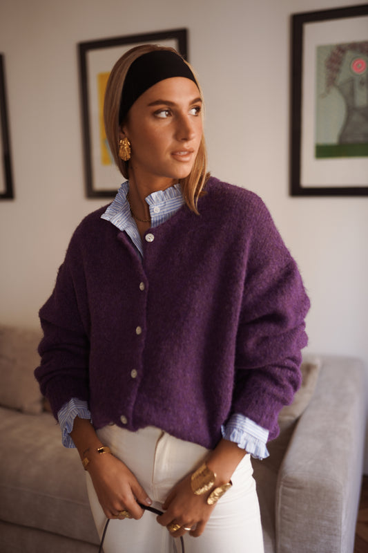 Margot purple cardigan