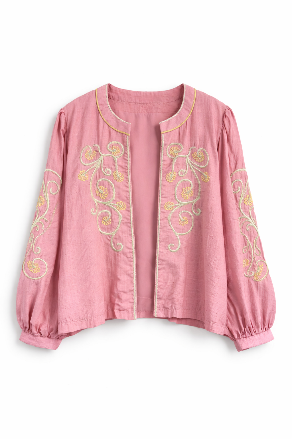 Ottilie pink floral boho jacket