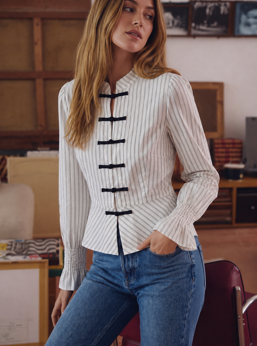 Nora striped blouse