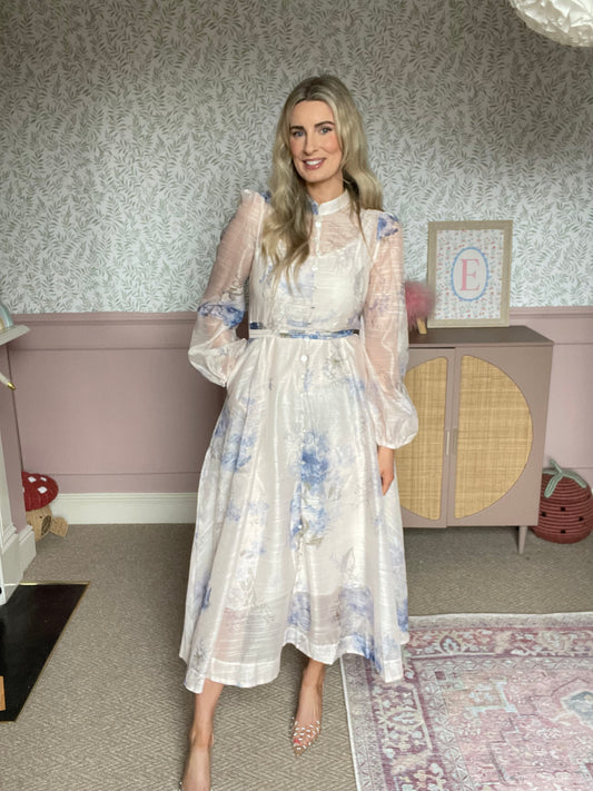 Matilda blue floral maxi dress