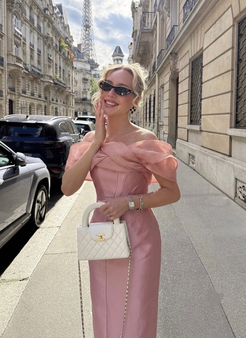Mae pink strapless dress