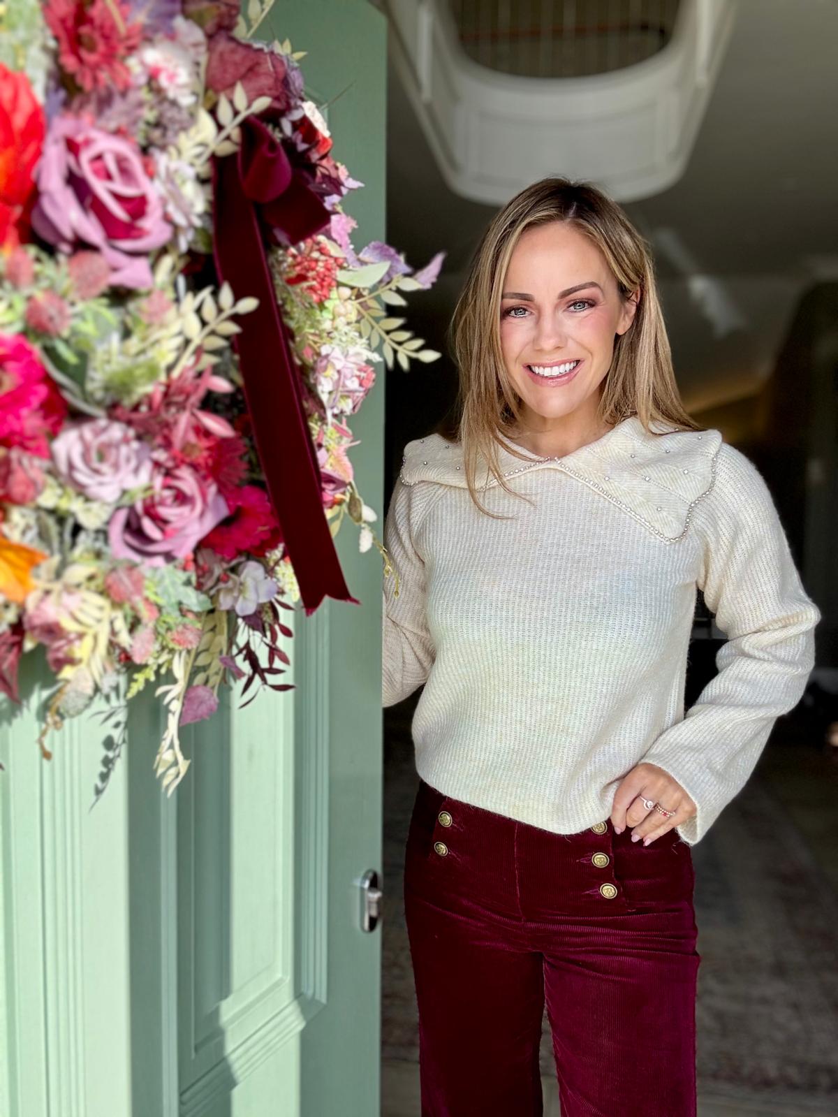 YASCHARMA - Peter Pan Diamond Jumper - birch