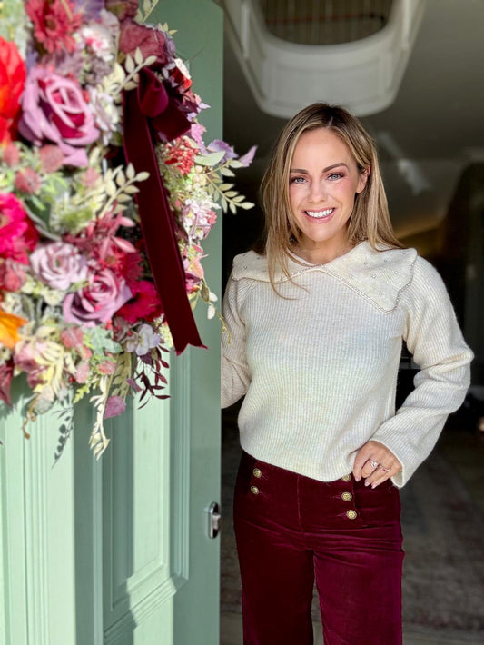 YASCHARMA - Peter Pan Diamond Jumper - birch