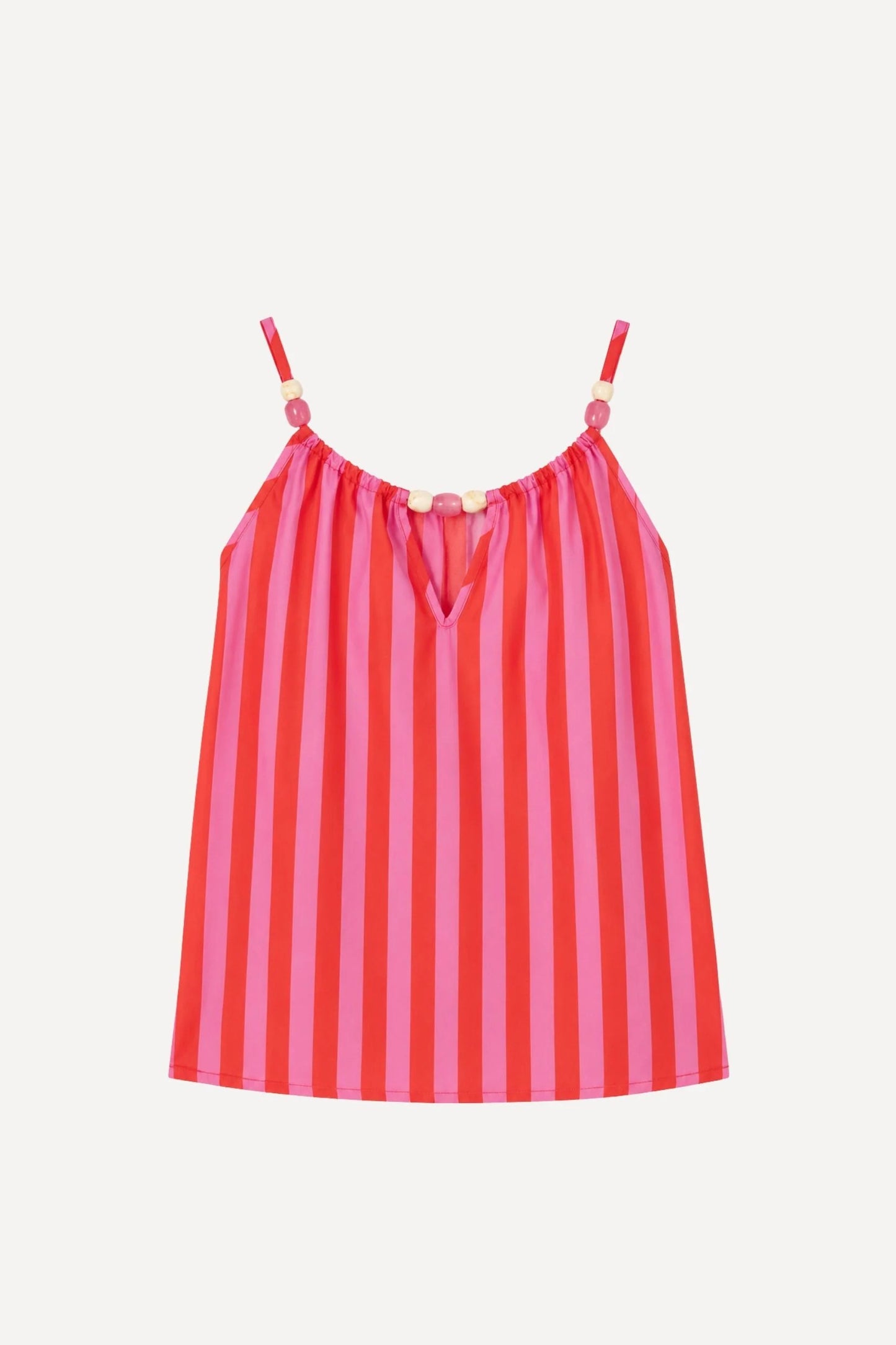Misha pink and red beaded top